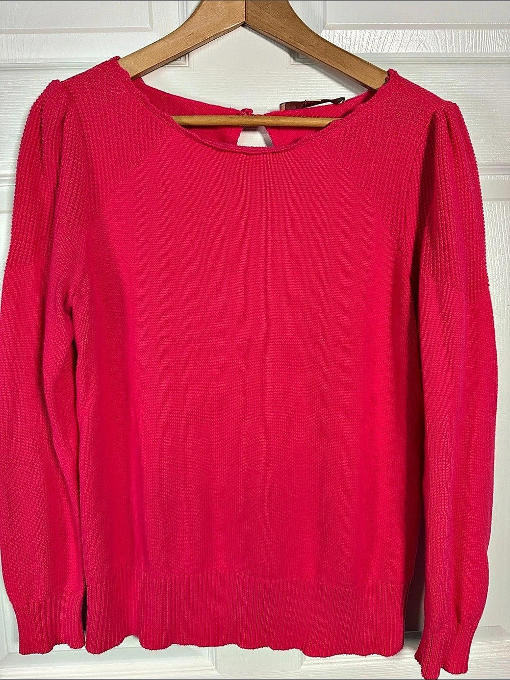 LOFT Women's Knit Sweater in Pink Size Medium Like New